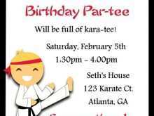 68 Visiting Karate Birthday Invitation Template Layouts by Karate Birthday Invitation Template