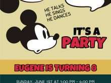 69 Create Mickey Mouse Birthday Invitation Template Formating for Mickey Mouse Birthday Invitation Template