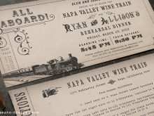 69 Customize Vintage Train Ticket Wedding Invitation Template For Free by Vintage Train Ticket Wedding Invitation Template