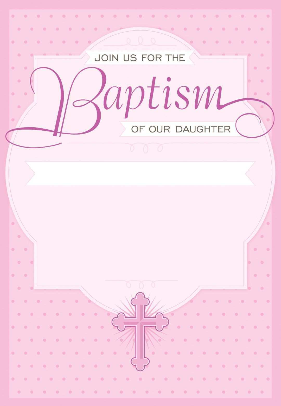 69 The Best Christening Invitation Blank Template Pink for Ms Word with Christening Invitation Blank Template Pink