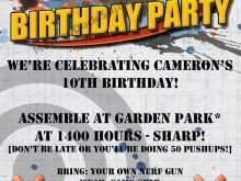 Free Nerf Birthday Party Invitation Template