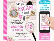 71 Creating Escape Room Birthday Invitation Template Free Maker by Escape Room Birthday Invitation Template Free