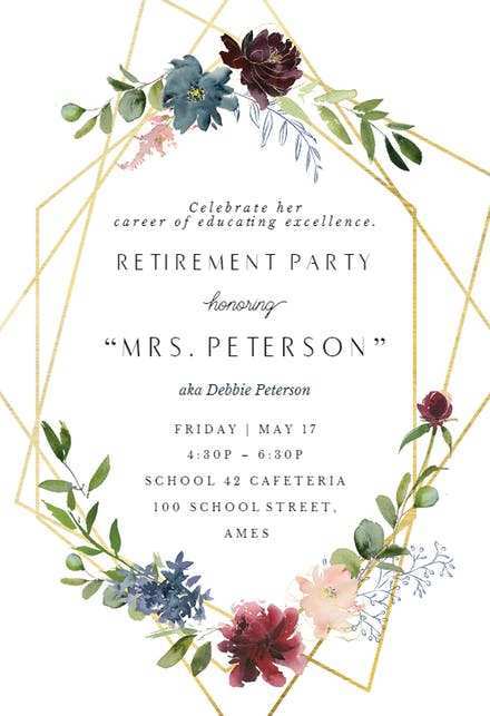 72 Best Retirement Party Invitation Template PSD File for Retirement Party Invitation Template