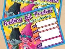 72 Report Trolls Birthday Invitation Template Formating by Trolls Birthday Invitation Template