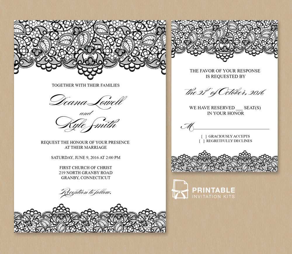 Rsvp Wedding Invitation Template - Cards Design Templates