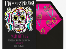 73 Online Day Of The Dead Party Invitation Template Photo for Day Of The Dead Party Invitation Template