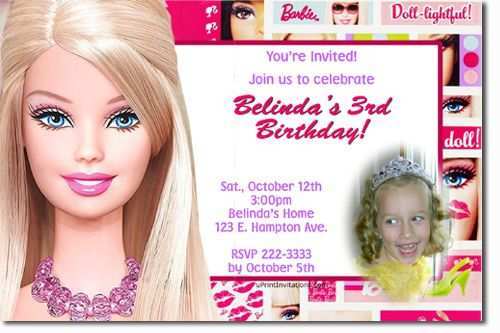 74 Blank Barbie Invitation Template Blank Layouts with Barbie Invitation Template Blank