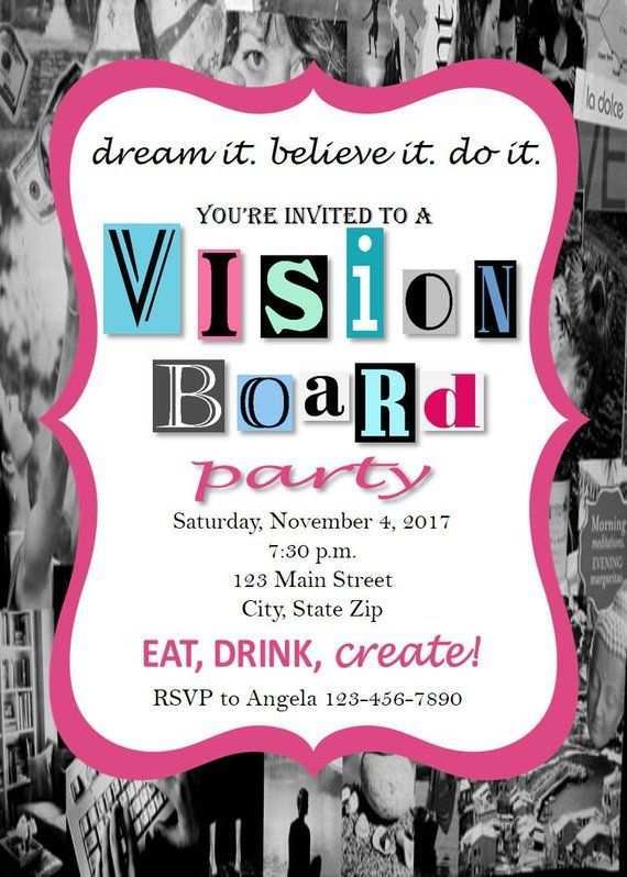 74 Free Vision Board Party Invitation Template in Word for Vision Board ...