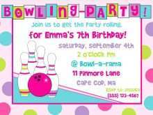 Bowling Party Invitation Template Word