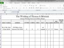 74 The Best Wedding Invitation List Template Excel for Ms Word for Wedding Invitation List Template Excel