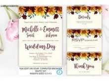 76 Online Sunflower Wedding Invitation Template Photo by Sunflower Wedding Invitation Template