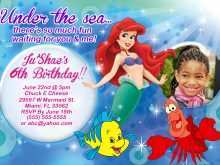 76 Visiting Ariel Birthday Invitation Template in Photoshop for Ariel Birthday Invitation Template