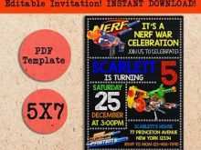 76 Visiting Nerf Gun Party Invitation Template Now for Nerf Gun Party Invitation Template