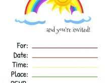 77 Free Printable Rainbow Party Invitation Template With Stunning Design with Rainbow Party Invitation Template