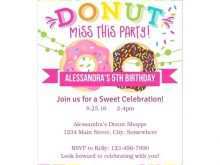 78 Create Donut Birthday Invitation Template With Stunning Design with Donut Birthday Invitation Template