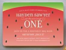 78 Format Watermelon Birthday Invitation Template Now by Watermelon Birthday Invitation Template