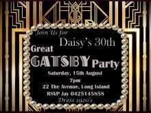 78 Printable Blank Great Gatsby Invitation Template Photo for Blank Great Gatsby Invitation Template
