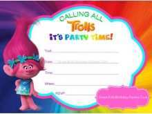 79 Online Trolls Birthday Invitation Template in Photoshop with Trolls Birthday Invitation Template