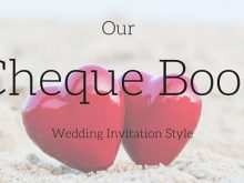 80 Visiting Cheque Book Wedding Invitation Template for Ms Word with Cheque Book Wedding Invitation Template