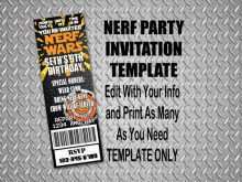 82 Printable Nerf Gun Party Invitation Template in Photoshop for Nerf Gun Party Invitation Template