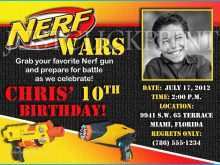 82 The Best Nerf Gun Party Invitation Template Now for Nerf Gun Party Invitation Template