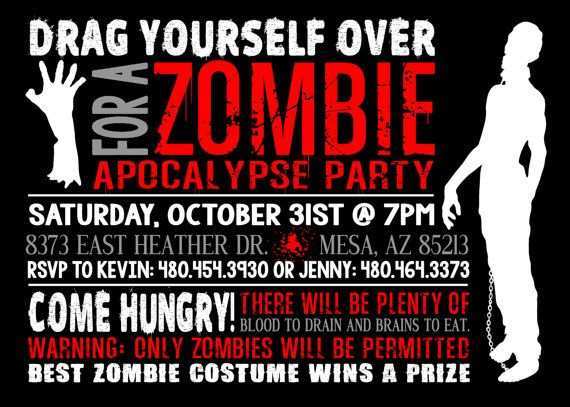 83 Customize Our Free Free Zombie Birthday Party Invitation Template in Word by Free Zombie Birthday Party Invitation Template