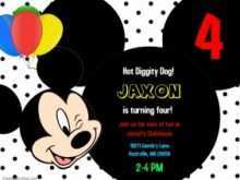 83 Free Mickey Mouse Birthday Invitation Template For Free with Mickey Mouse Birthday Invitation Template