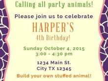 83 Free Zoo Animal Party Invitation Template Download for Zoo Animal Party Invitation Template