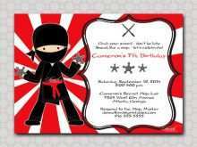 84 Customize Our Free Ninja Party Invitation Template Maker by Ninja Party Invitation Template