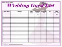 84 Customize Our Free Wedding Invitation List Template Excel Now with Wedding Invitation List Template Excel