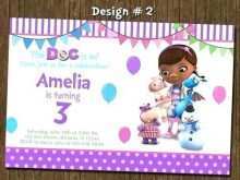 84 Free Printable Doc Mcstuffins Birthday Invitation Template in Photoshop for Doc Mcstuffins Birthday Invitation Template