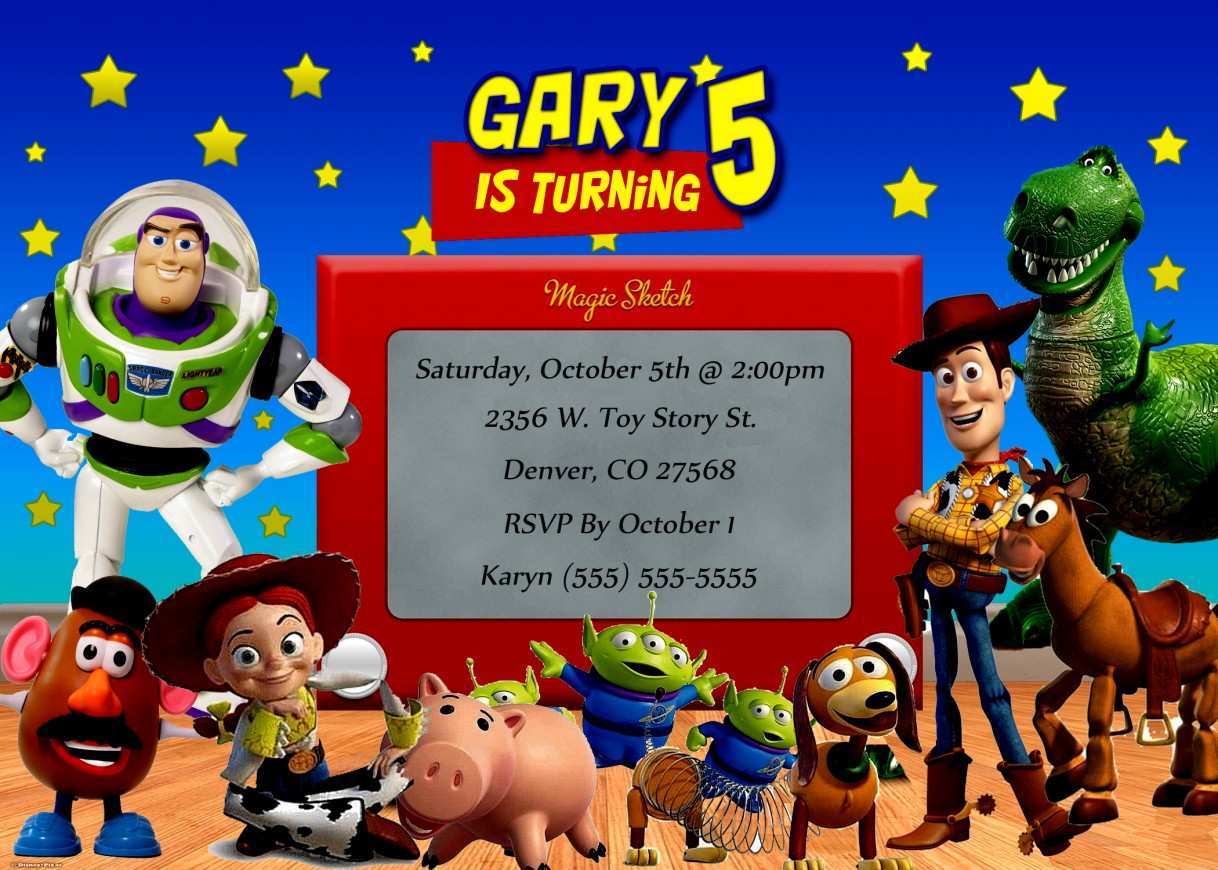 84 Online Toy Story Birthday Invitation Template For Free for Toy Story Birthday Invitation Template
