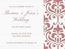 Rose Gold Wedding Invitation Template