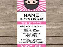 85 Customize Our Free Ninja Party Invitation Template Maker by Ninja Party Invitation Template