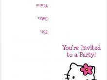 85 Visiting 7Th Birthday Invitation Template Hello Kitty For Free for 7Th Birthday Invitation Template Hello Kitty
