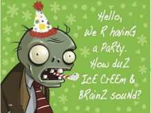 Free Zombie Birthday Party Invitation Template