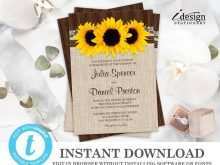 87 Creating Sunflower Wedding Invitation Template With Stunning Design for Sunflower Wedding Invitation Template