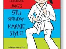 87 Free Printable Karate Birthday Invitation Template Photo with Karate Birthday Invitation Template