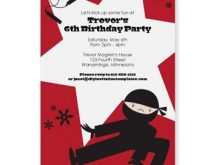 87 Free Printable Ninja Party Invitation Template Maker with Ninja Party Invitation Template