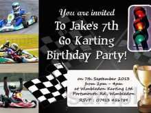 88 Creating Go Karting Party Invitation Template Free Maker with Go Karting Party Invitation Template Free