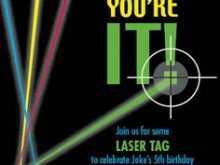 88 Customize Laser Tag Birthday Invitation Template Maker with Laser Tag Birthday Invitation Template