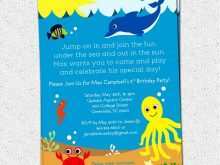 88 Format Under The Sea Party Invitation Template For Free with Under The Sea Party Invitation Template