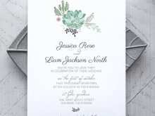 88 How To Create Succulent Wedding Invitation Template With Stunning Design with Succulent Wedding Invitation Template