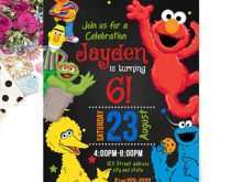88 Visiting Sesame Street Invitation Blank Template For Free for Sesame Street Invitation Blank Template