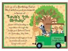 89 How To Create Jungle Safari Birthday Invitation Template in Word by Jungle Safari Birthday Invitation Template