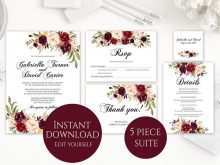 89 Standard Marsala Wedding Invitation Template With Stunning Design with Marsala Wedding Invitation Template
