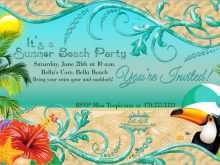 89 The Best Beach Party Invitation Template Formating for Beach Party Invitation Template