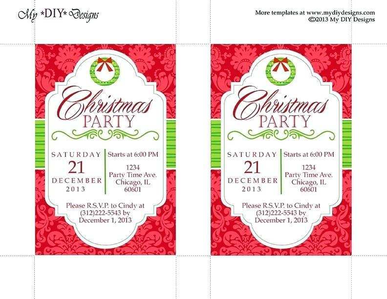 89 The Best Christmas Party Invitation Template Word For Free by Christmas Party Invitation Template Word