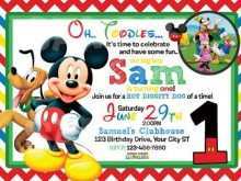 89 The Best Mickey Mouse Birthday Invitation Template Formating by Mickey Mouse Birthday Invitation Template