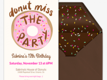 90 Customize Donut Birthday Invitation Template in Word by Donut Birthday Invitation Template